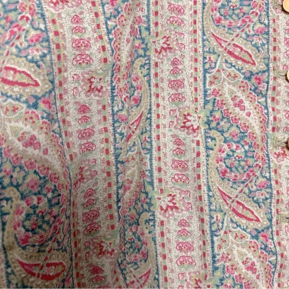 Lauren Ralph Lauren Linen Jacket Paisley Stripe Button Up English Ruffle Butt 16 - Picture 13 of 13
